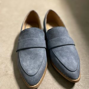 Blue loafers